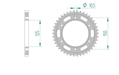 Couronne AFAM acier 71800 - 42 dents