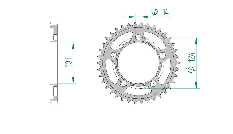 Couronne AFAM acier 71801 - 41 dents