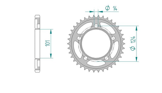 Couronne AFAM acier 71801 - 41 dents
