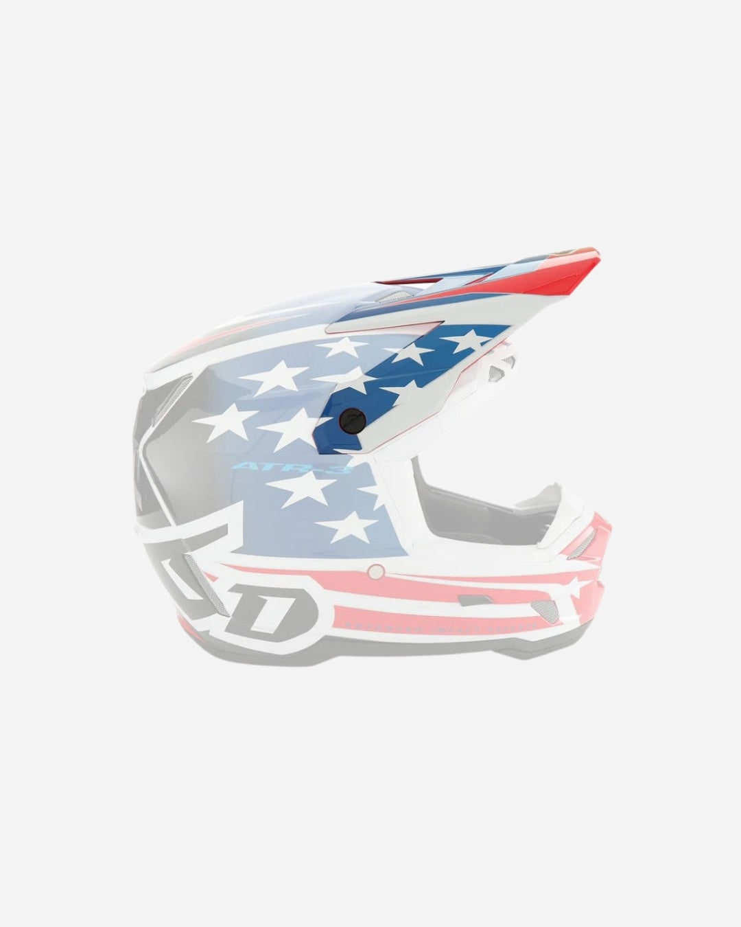 6D Helmets ATR-3 Patriot Visor – Red/White/Blue Gloss