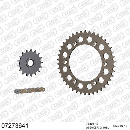 Kit chaîne AFAM aluminium KTM Supermoto 640 (1999-2002)