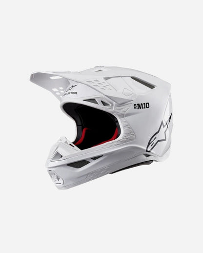 Casque Alpinestars Supertech M10 Solid ece 22.06 - Blanc Brillant