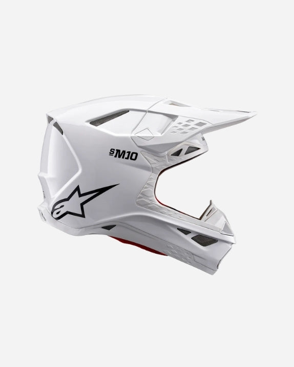 Casque Alpinestars Supertech M10 Solid ece 22.06 - Blanc Brillant