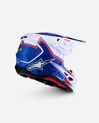 Alpinestars S-M7 Blaster ECE 06 Helmet - White/Blue/Red Glossy