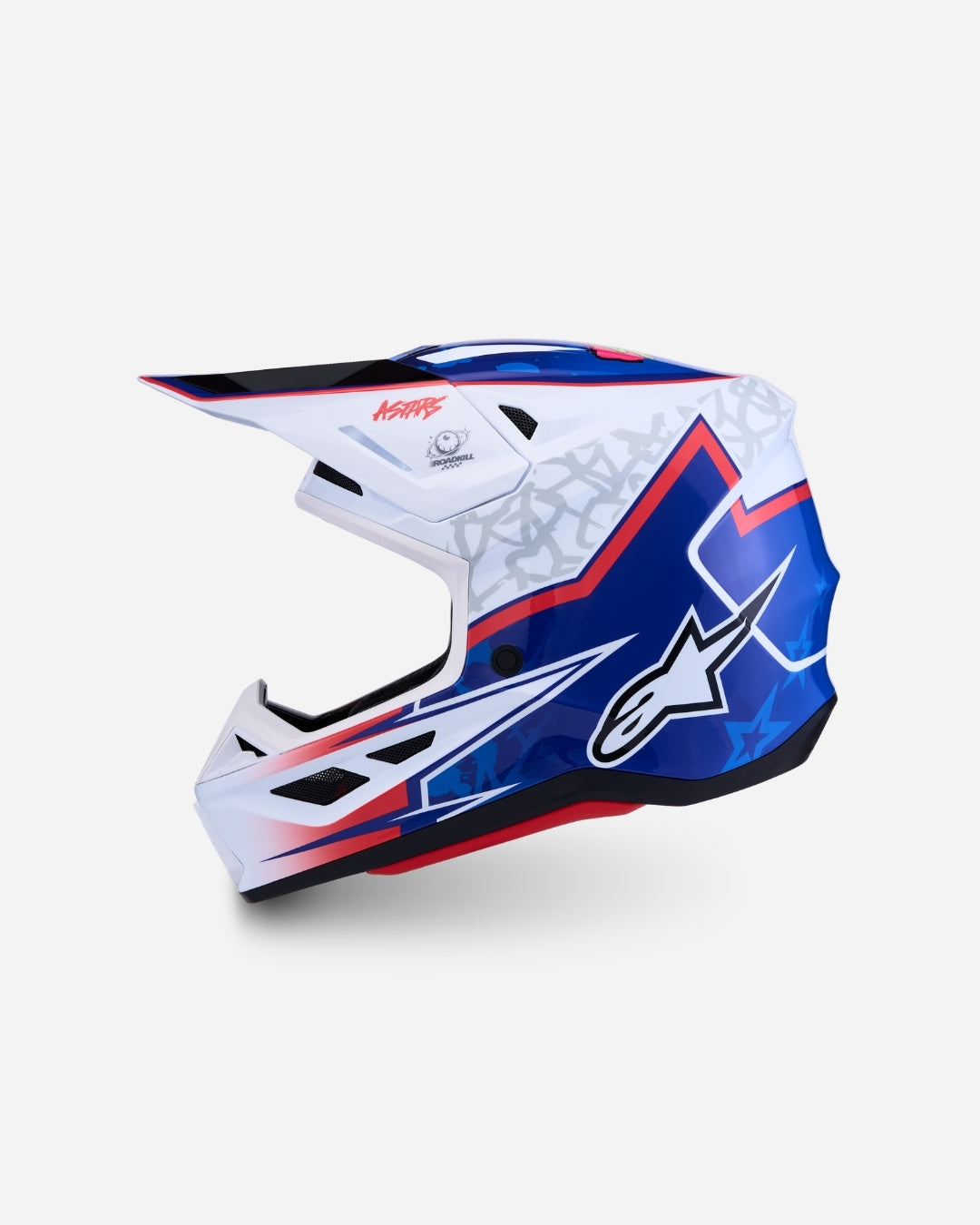 Alpinestars S-M7 Blaster ECE 06 Helmet - White/Blue/Red Glossy
