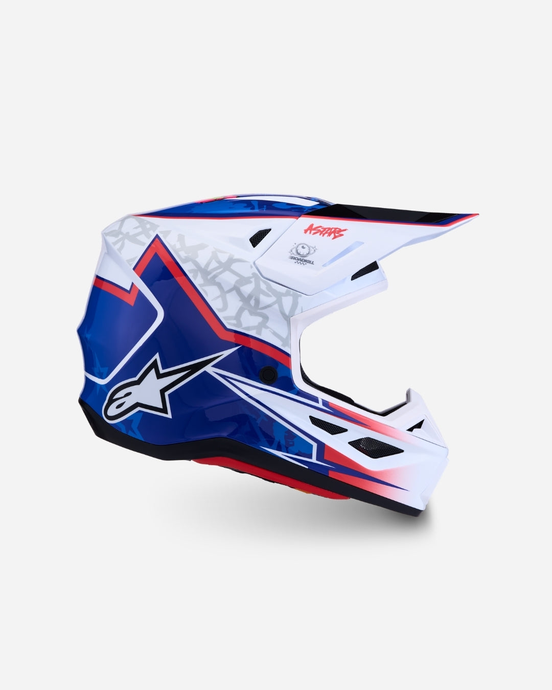 Alpinestars S-M7 Blaster ECE 06 Helmet - White/Blue/Red Glossy