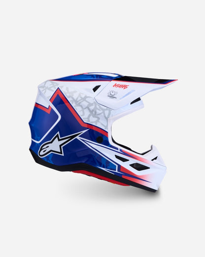 Alpinestars S-M7 Blaster ECE 06 Helmet - White/Blue/Red Glossy