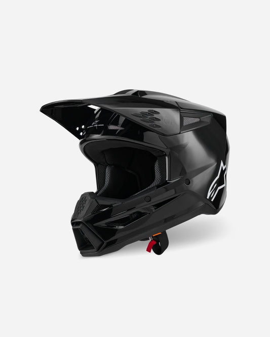 Casque Alpinestars Supertech M3 Solid ece06 - Noir Brillant