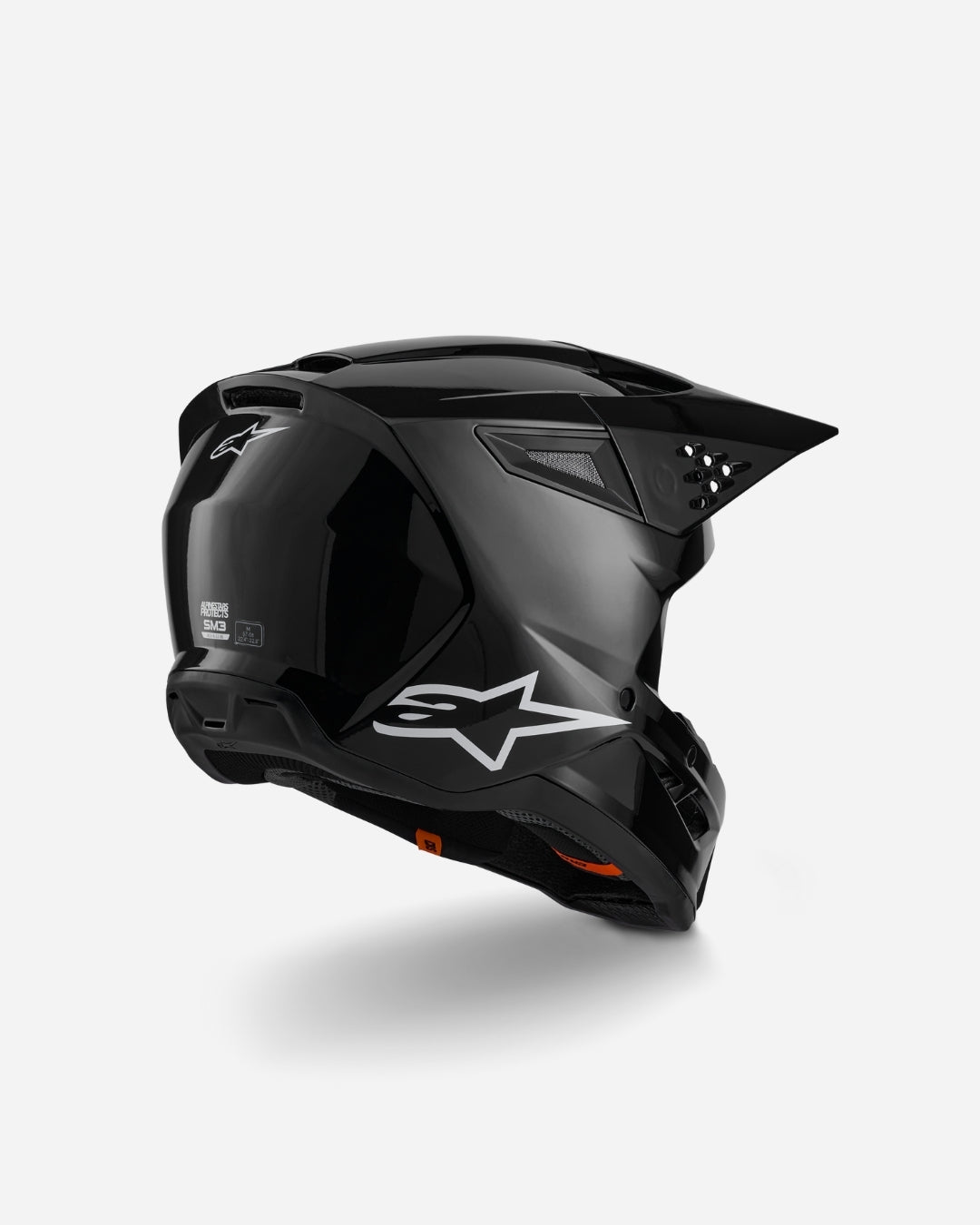 Casque Alpinestars Supertech M3 Solid ece06 - Noir Brillant