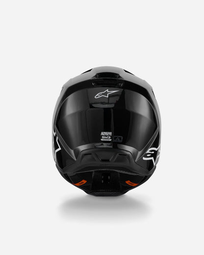 Casque Alpinestars Supertech M3 Solid ece06 - Noir Brillant