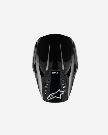 Casque Alpinestars Supertech M3 Solid ece06 - Noir Brillant