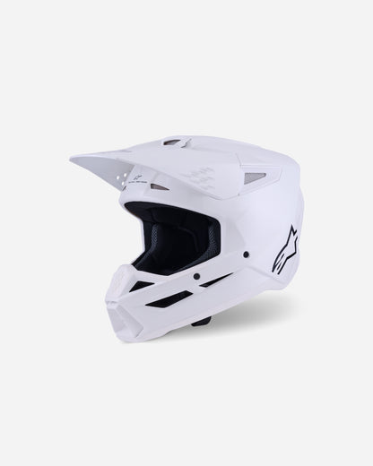 Casque Alpinestars Supertech M3 Solid ece06 - Blanc Brillant