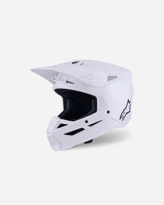 Casque Alpinestars Supertech M3 Solid ece06 - Blanc Brillant