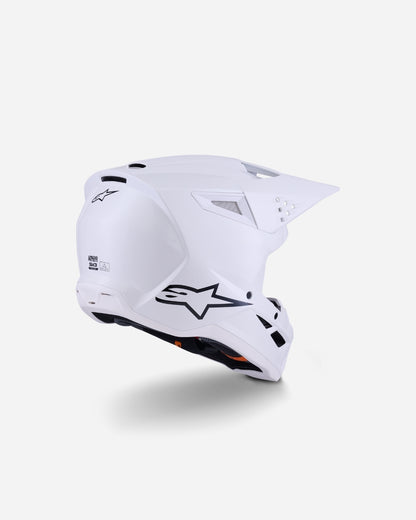 Casque Alpinestars Supertech M3 Solid ece06 - Blanc Brillant