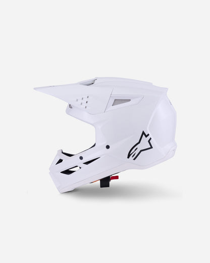 Casque Alpinestars Supertech M3 Solid ece06 - Blanc Brillant