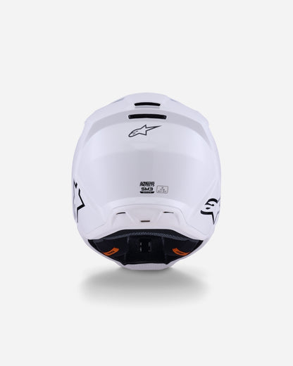 Casque Alpinestars Supertech M3 Solid ece06 - Blanc Brillant