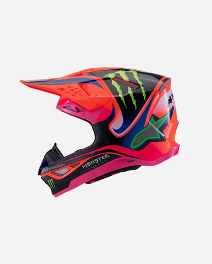 Casque Alpinestars Supertech M10 Deegan Monster ece06 - Orange Fluo/Violet/Rose Fluo Brillant