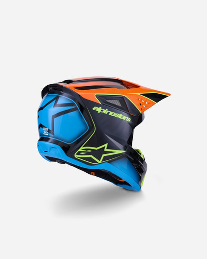 Casque Alpinestars Supertech M3 Fray ece06 - Noir/Orange/Jaune Fluo Brillant