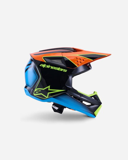 Casque Alpinestars Supertech M3 Fray ece06 - Noir/Orange/Jaune Fluo Brillant