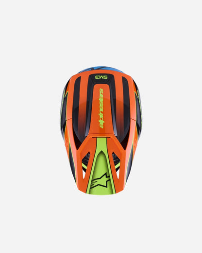 Casque Alpinestars Supertech M3 Fray ece06 - Noir/Orange/Jaune Fluo Brillant