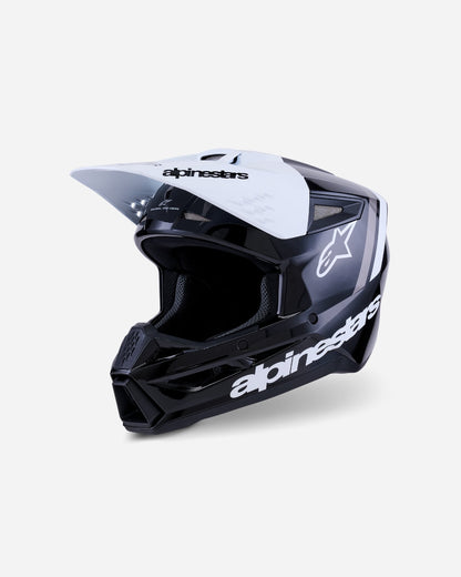 Casque Alpinestars Supertech M3 Radium ece06 - Noir/Blanc/Gris Brillant