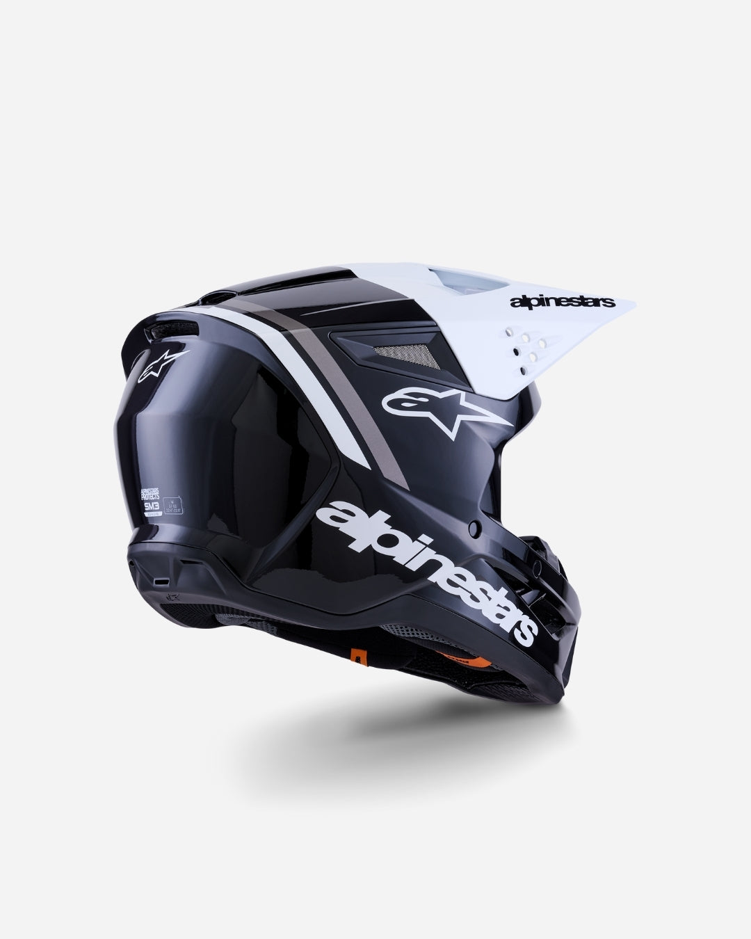 Casque Alpinestars Supertech M3 Radium ece06 - Noir/Blanc/Gris Brillant