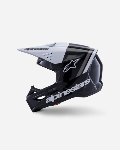 Casque Alpinestars Supertech M3 Radium ece06 - Noir/Blanc/Gris Brillant