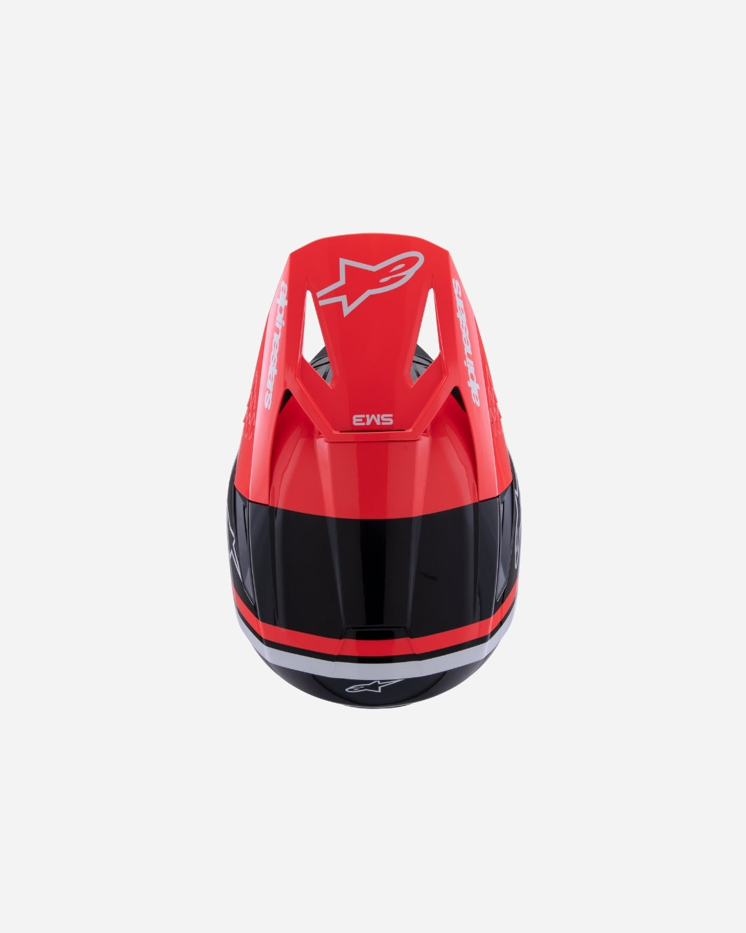 Casque Alpinestars Supertech M3 Radium ece06 - Noir/Rouge Fluo/Blanc Brillant