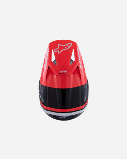 Casque Alpinestars Supertech M3 Radium ece06 - Noir/Rouge Fluo/Blanc Brillant