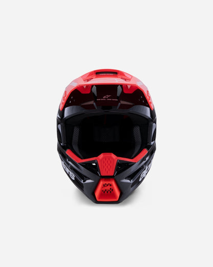 Casque Alpinestars Supertech M3 Radium ece06 - Noir/Rouge Fluo/Blanc Brillant