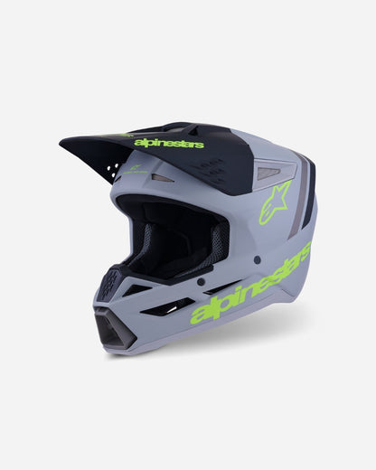 Casque Alpinestars Supertech M3 Radium ece06 - Gris/Noir/Jaune Fluo Mat