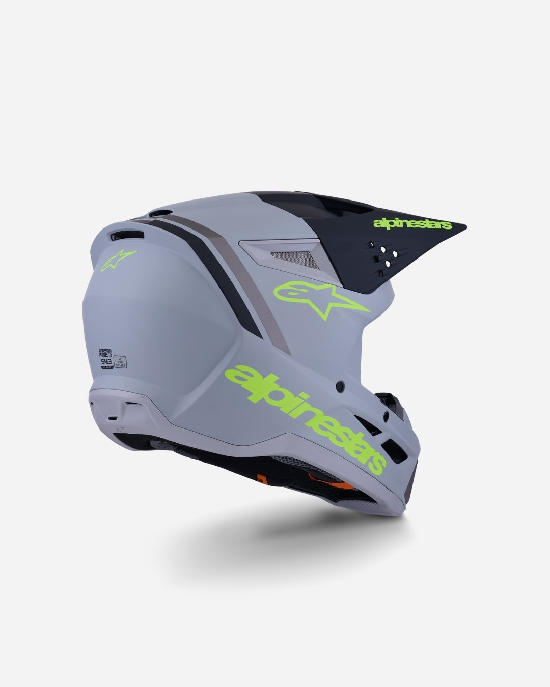 Casque Alpinestars Supertech M3 Radium ece06 - Gris/Noir/Jaune Fluo Mat