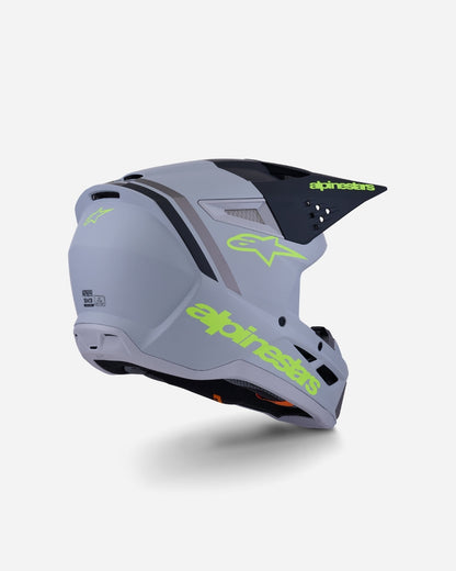 Casque Alpinestars Supertech M3 Radium ece06 - Gris/Noir/Jaune Fluo Mat