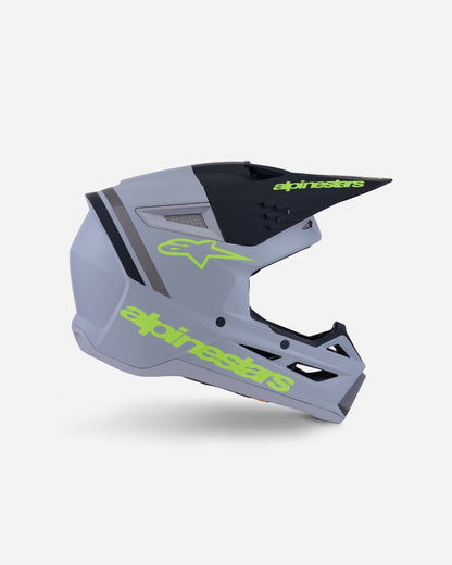 Casque Alpinestars Supertech M3 Radium ece06 - Gris/Noir/Jaune Fluo Mat