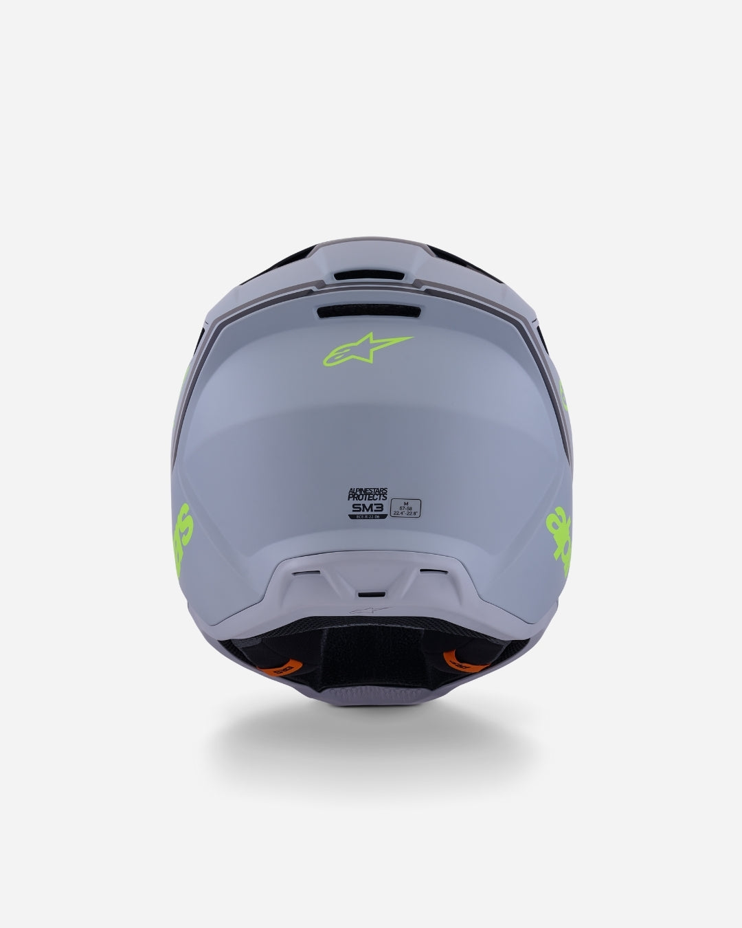 Casque Alpinestars Supertech M3 Radium ece06 - Gris/Noir/Jaune Fluo Mat