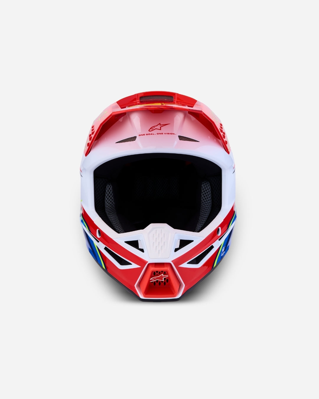 Alpinestars S-M3 Falcon ECE 06 Helmet - Red Fluo/White/Blue/Yellow Fluo Glossy