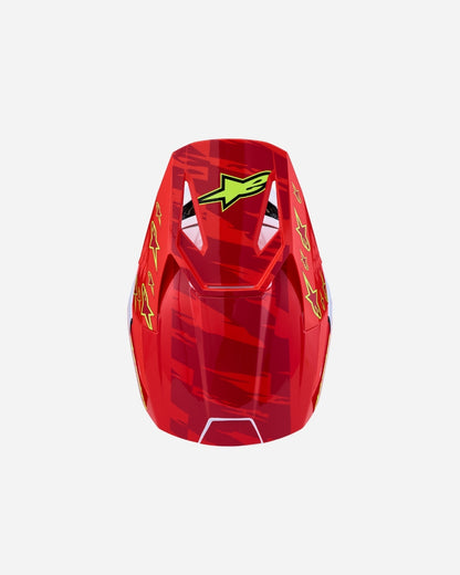 Alpinestars S-M3 Falcon ECE 06 Helmet - Red Fluo/White/Blue/Yellow Fluo Glossy
