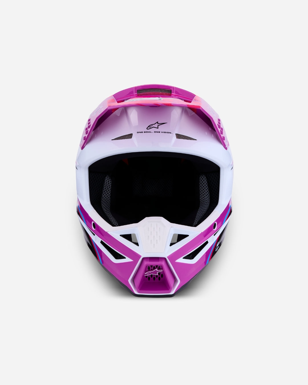 Alpinestars S-M3 Falcon ECE 06 Helmet - Purple/White/Black/Pink Fluo Glossy