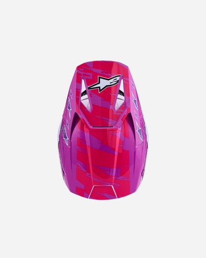 Alpinestars S-M3 Falcon ECE 06 Helmet - Purple/White/Black/Pink Fluo Glossy