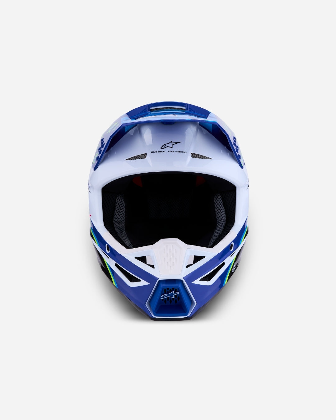 Alpinestars S-M3 Falcon ECE 06 Helmet - Blue/White/Black/Pink Fluo/Yellow Fluo Glossy