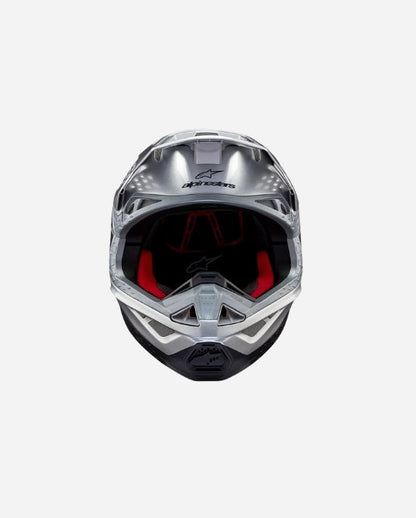 Casque Alpinestars Supertech Supertech M10 Flood ece 22.06 - Argent/Noir/Orange Fluo M&G