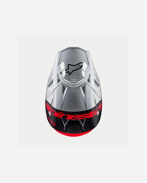 Casque Alpinestars Supertech Supertech M10 Flood ece 22.06 - Argent/Noir/Orange Fluo M&G