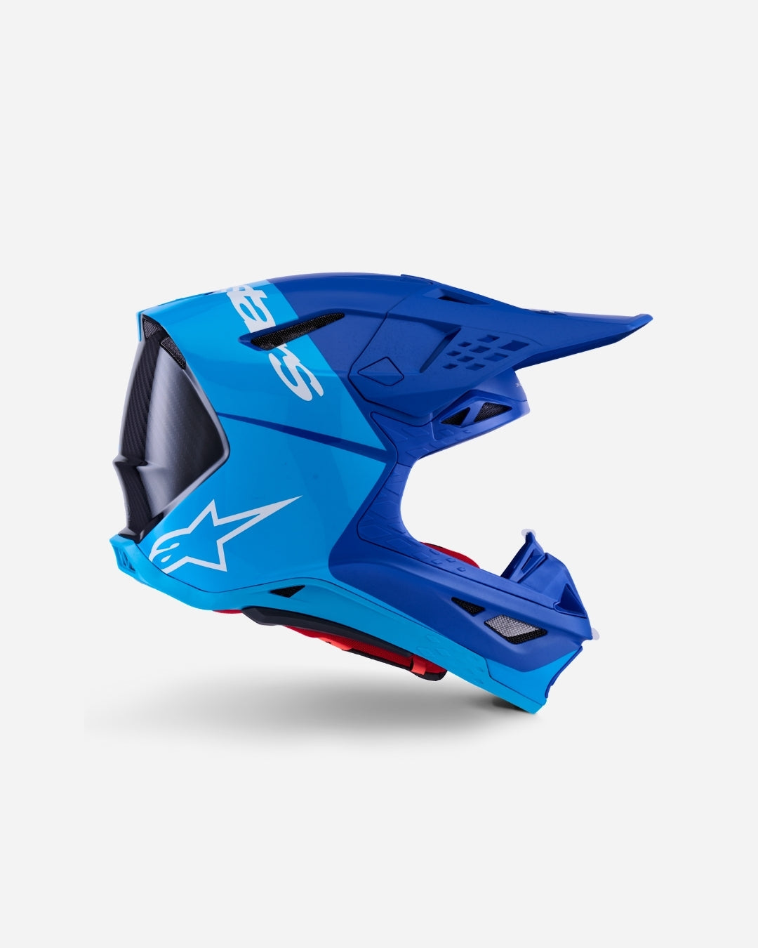 Casque Alpinestars Supertech M10 Flood ece 22.06 - Bleu métallisé/Bleu moyen/Noir carbone M&G