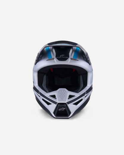 Casque Alpinestars Supertech M3 Heat ece06 - Argent/Bleu/Noir Mat