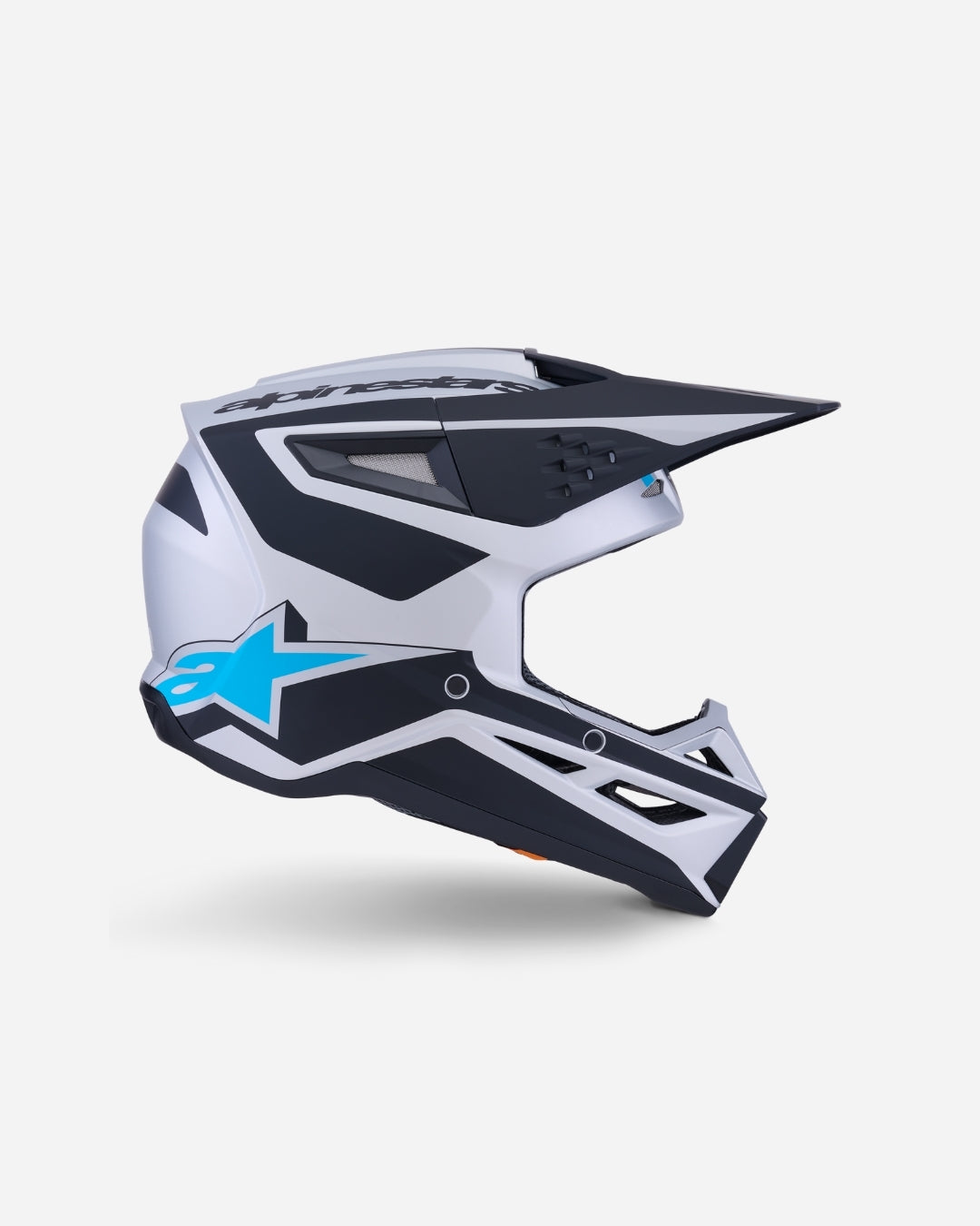 Casque Alpinestars Supertech M3 Heat ece06 - Argent/Bleu/Noir Mat