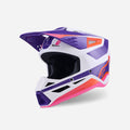 Casque Alpinestars Supertech M3 Heat ece06 - Blanc/Violet/Rose Brillant