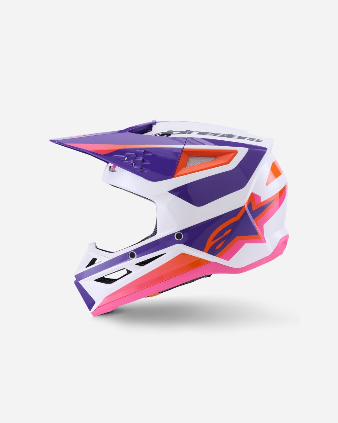 Casque Alpinestars Supertech M3 Heat ece06 - Blanc/Violet/Rose Brillant