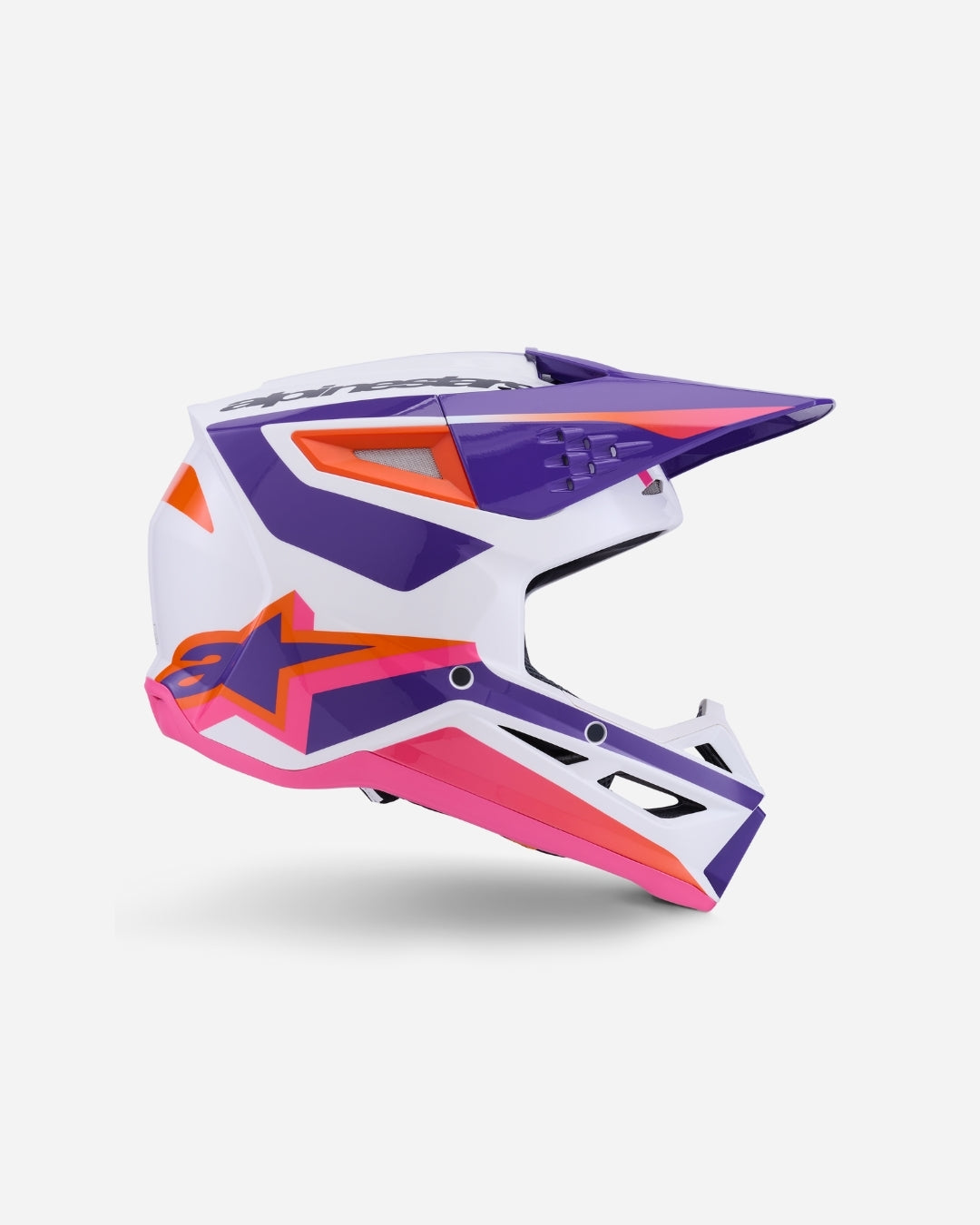 Casque Alpinestars Supertech M3 Heat ece06 - Blanc/Violet/Rose Brillant