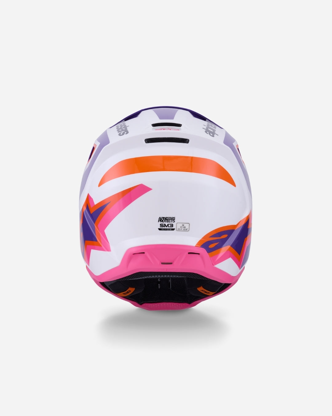Casque Alpinestars Supertech M3 Heat ece06 - Blanc/Violet/Rose Brillant