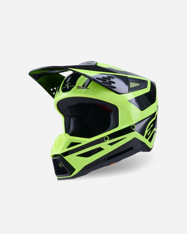 Casco Alpinestars Supertech M3 Heat ece06 - Giallo fluorescente/Nero lucido